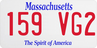 MA license plate 159VG2