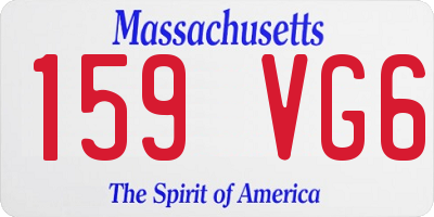 MA license plate 159VG6