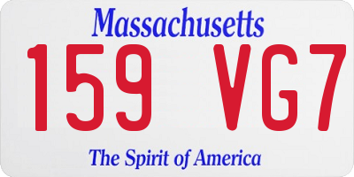 MA license plate 159VG7