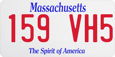 MA license plate 159VH5