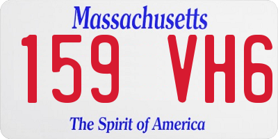 MA license plate 159VH6