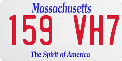 MA license plate 159VH7