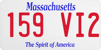 MA license plate 159VI2
