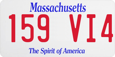 MA license plate 159VI4