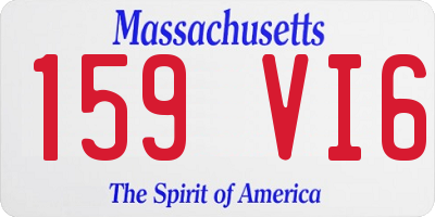 MA license plate 159VI6