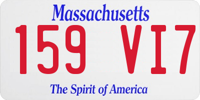 MA license plate 159VI7