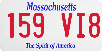 MA license plate 159VI8