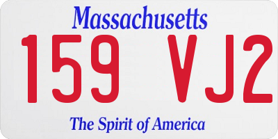 MA license plate 159VJ2