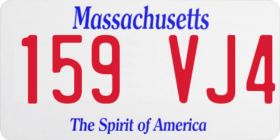 MA license plate 159VJ4