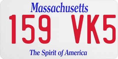 MA license plate 159VK5