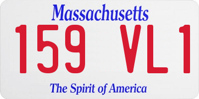 MA license plate 159VL1