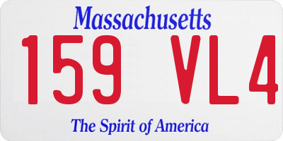 MA license plate 159VL4