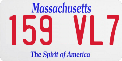 MA license plate 159VL7
