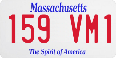 MA license plate 159VM1
