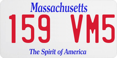 MA license plate 159VM5