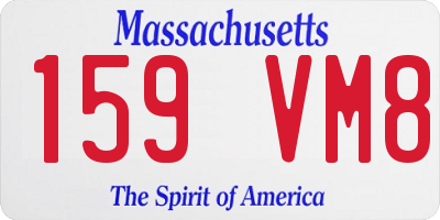 MA license plate 159VM8
