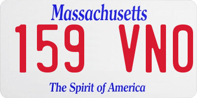 MA license plate 159VN0