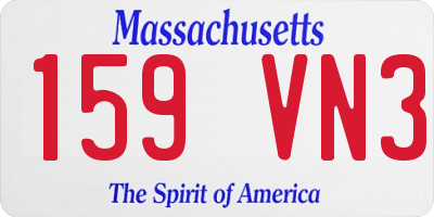 MA license plate 159VN3