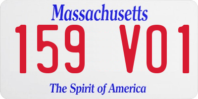 MA license plate 159VO1