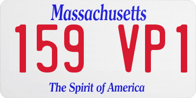 MA license plate 159VP1