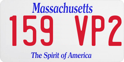 MA license plate 159VP2