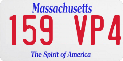 MA license plate 159VP4