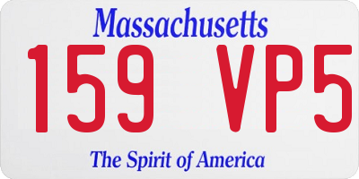 MA license plate 159VP5