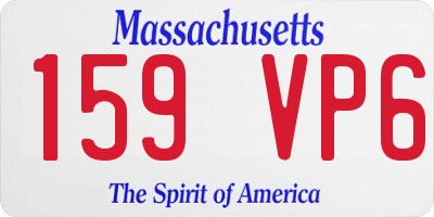 MA license plate 159VP6