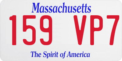 MA license plate 159VP7