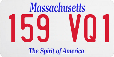 MA license plate 159VQ1