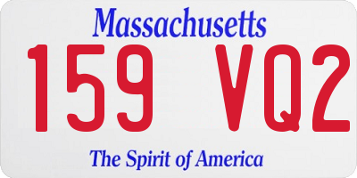MA license plate 159VQ2
