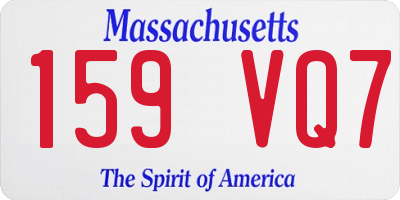 MA license plate 159VQ7