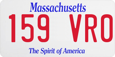 MA license plate 159VR0