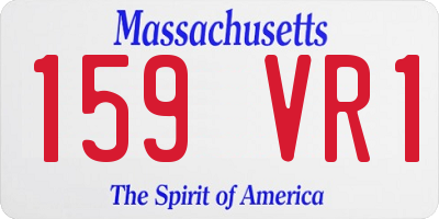 MA license plate 159VR1