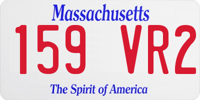 MA license plate 159VR2