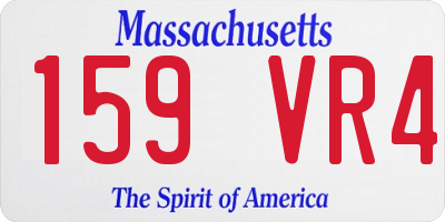 MA license plate 159VR4
