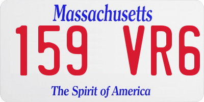 MA license plate 159VR6