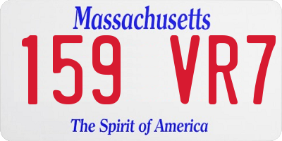MA license plate 159VR7
