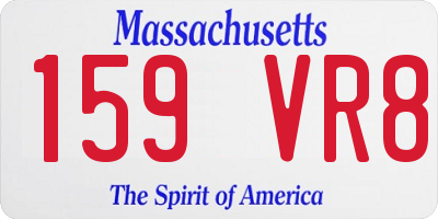 MA license plate 159VR8