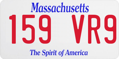 MA license plate 159VR9