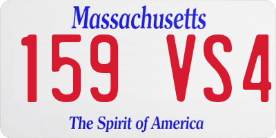 MA license plate 159VS4