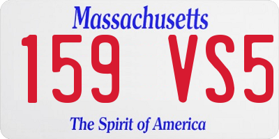 MA license plate 159VS5