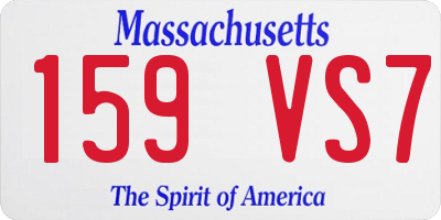 MA license plate 159VS7