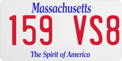 MA license plate 159VS8