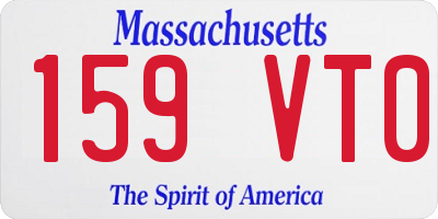 MA license plate 159VT0
