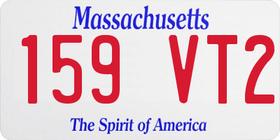 MA license plate 159VT2