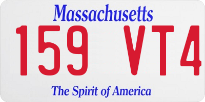 MA license plate 159VT4