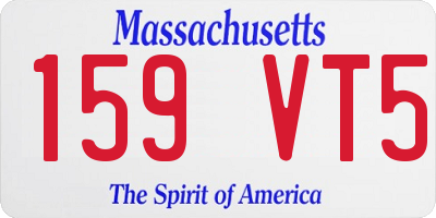 MA license plate 159VT5