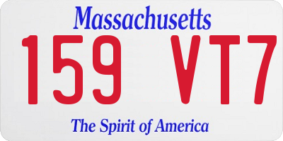 MA license plate 159VT7