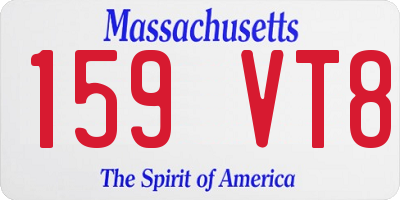 MA license plate 159VT8